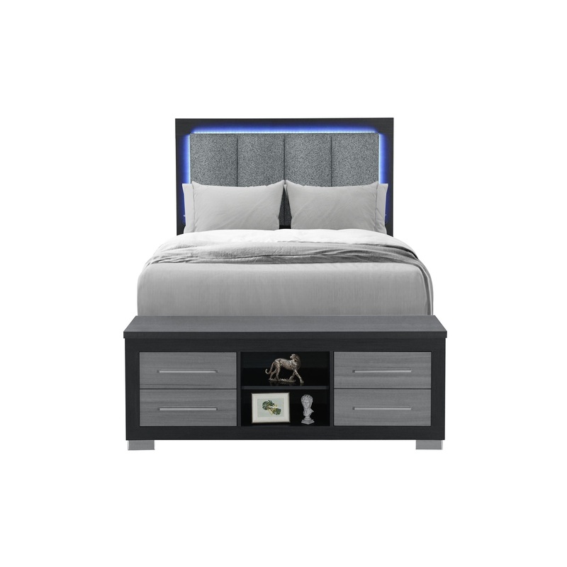 Emma – Full Bed – Black / Gray