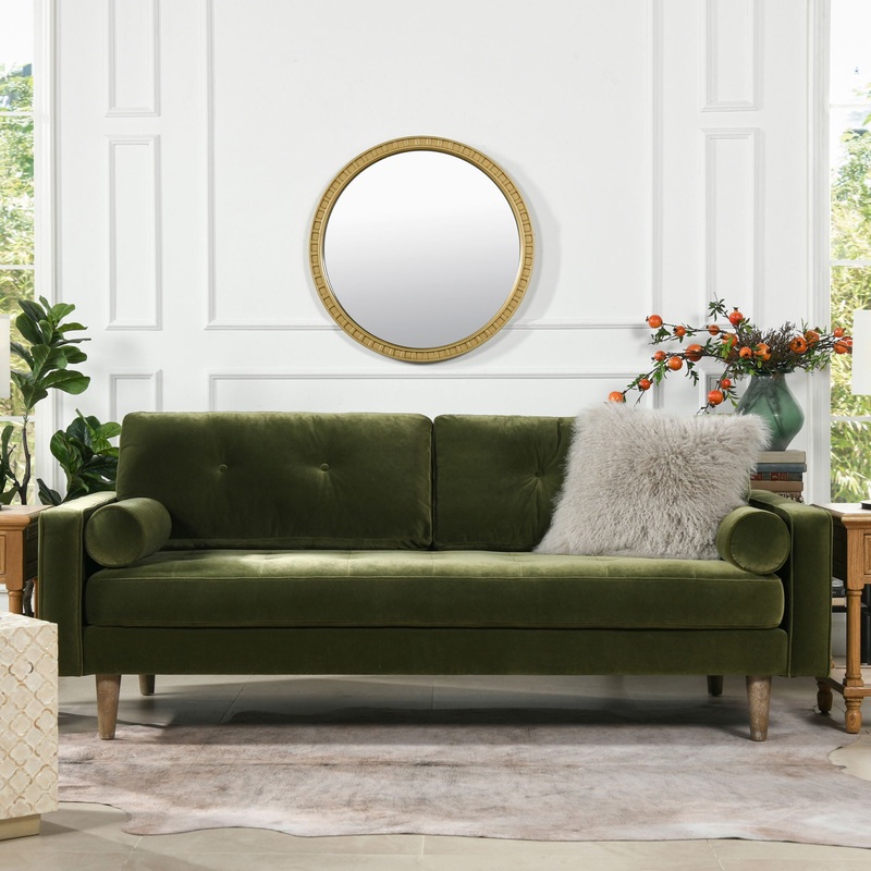 Nicholas – Mid-Century Modern Sofa – Olive Green