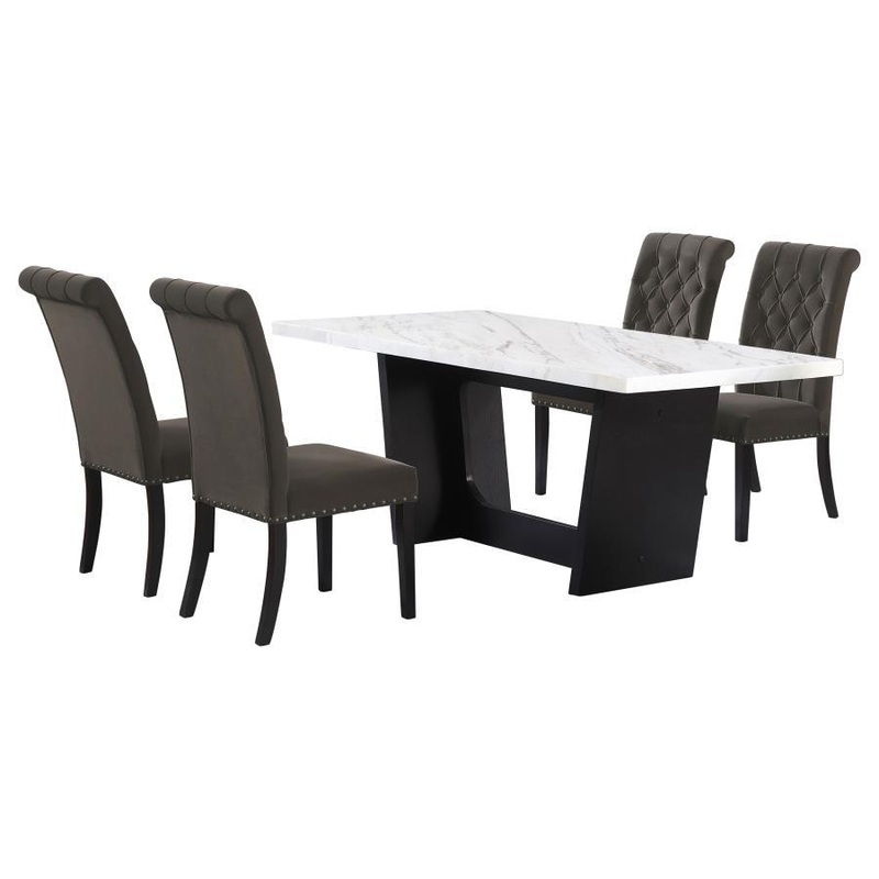 Sherry – Rectangular Marble Top Dining Table Set