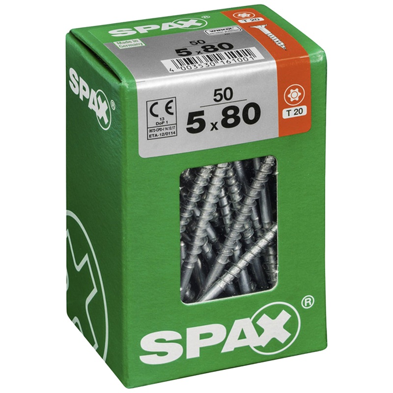SPAX TSP T-STAR PLUS WIROX 5X80 L 50 PZ