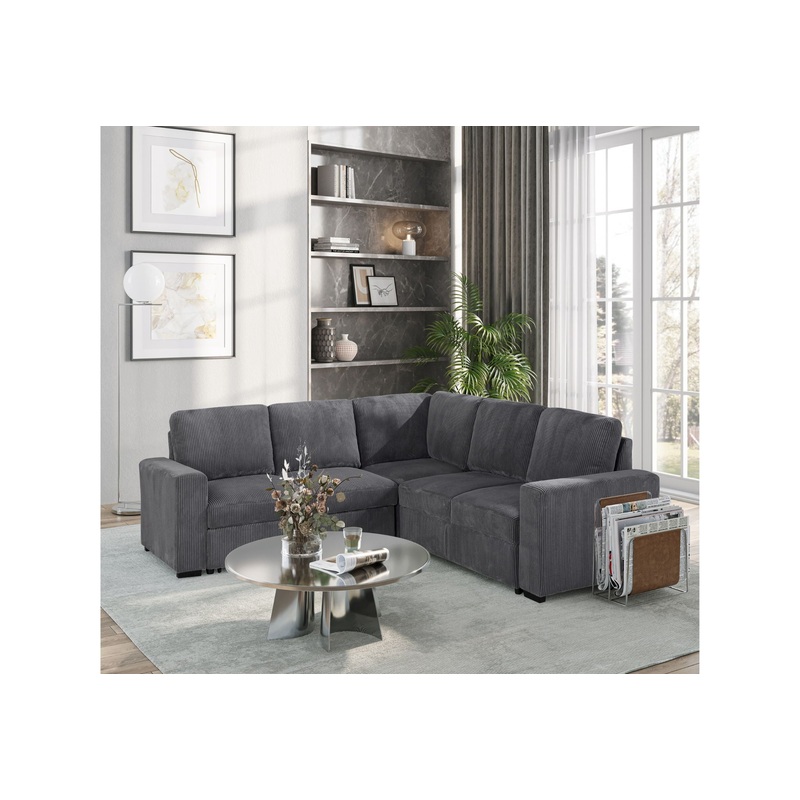 U2660 – Sectional Without Chaise And Without Pull Out Sofa Bed – Gray
