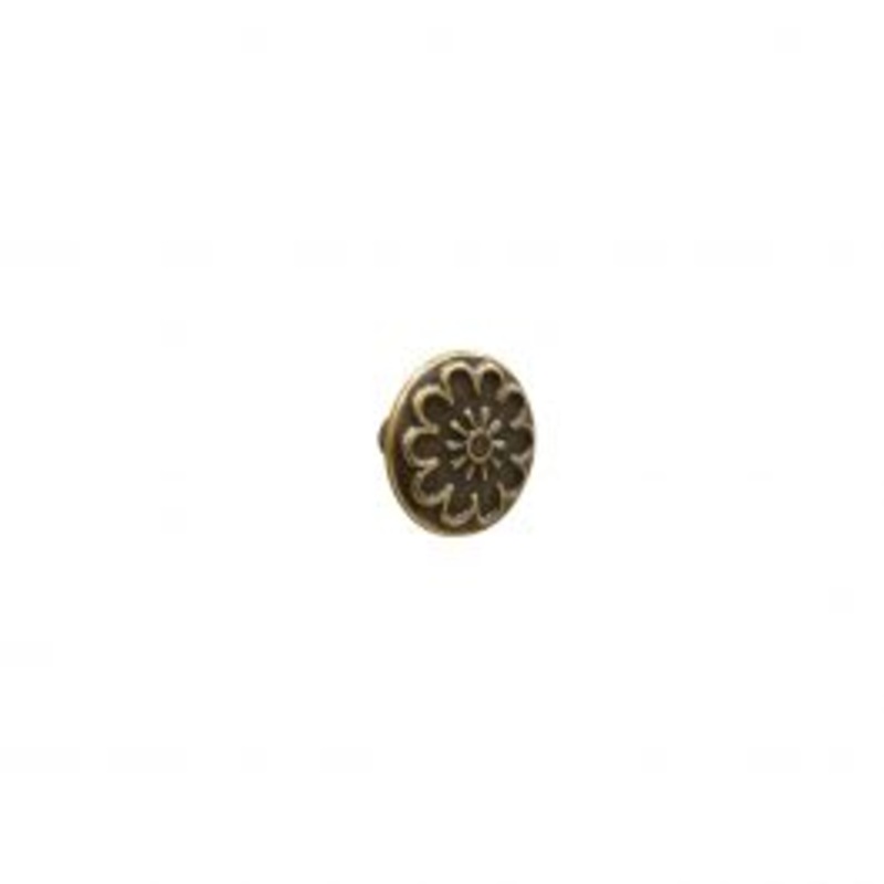 2 BRONZE ZAMAK KNOBS D 25 MM WITH DECORATION