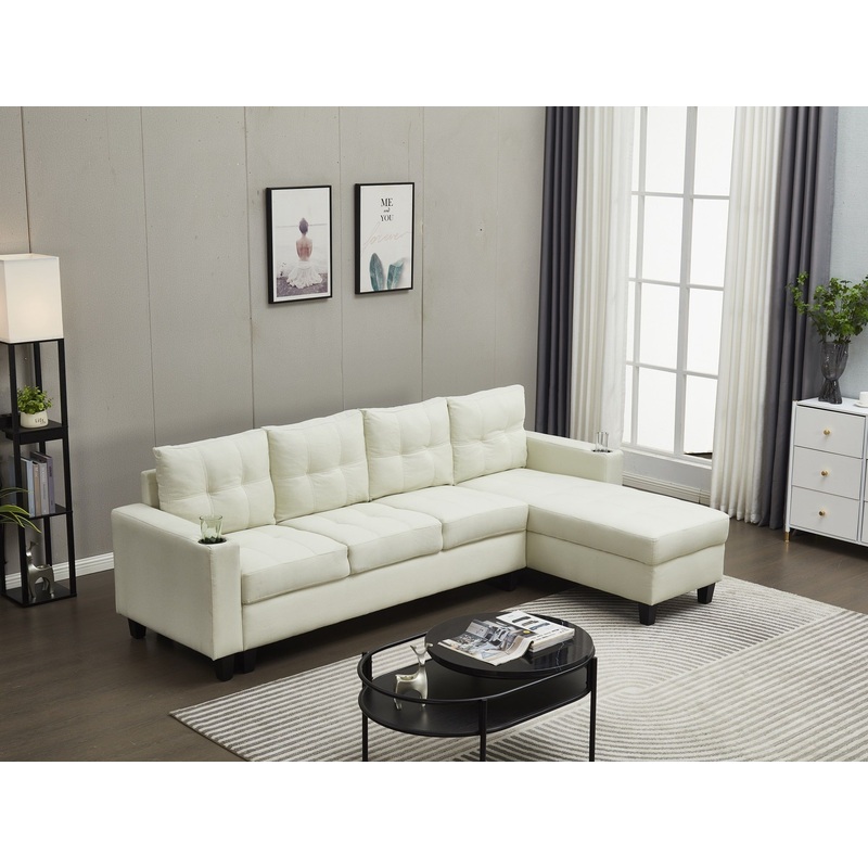 2 Piece Upholstered Cozy Comfortable Sectional