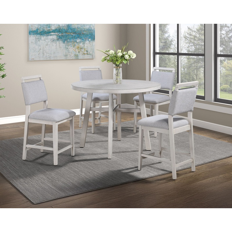 Blanche – 5 Piece Counter Dining Room Set – Antique White
