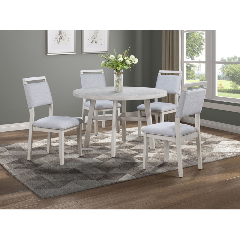 Blanche – 5 Piece Dining Room Set – Antique White