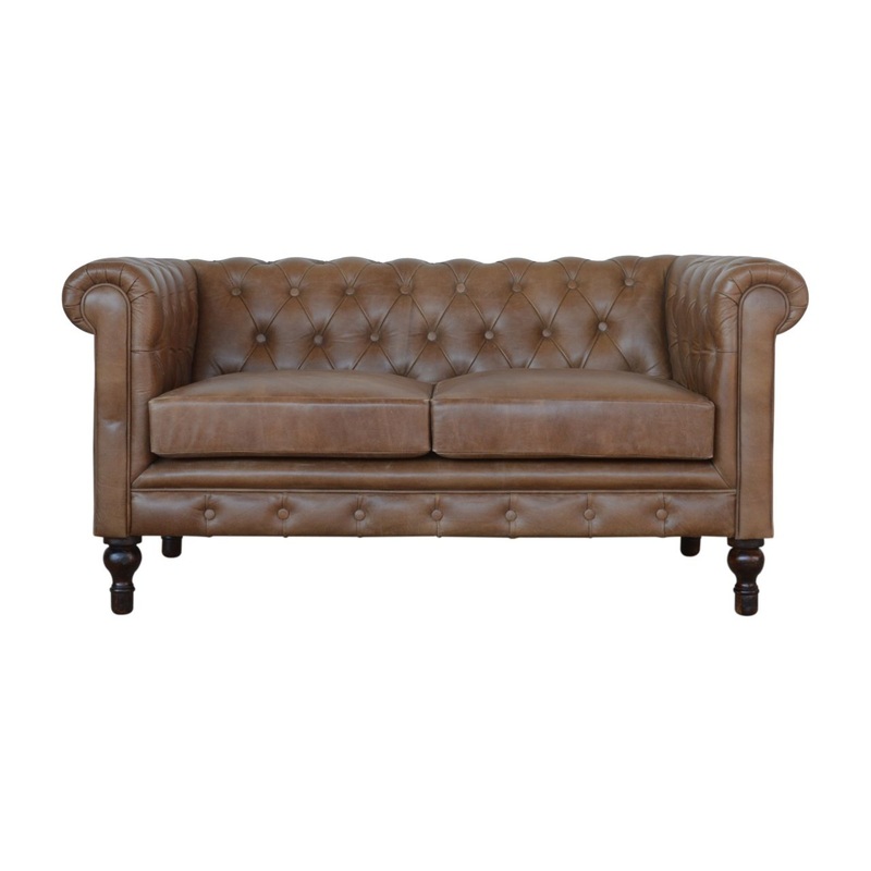 Buffalo – Leather Chesterfield Sofa – Brown
