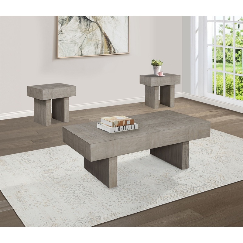 Crawley – Table Set (Coffee & 2 End Tables) – Light Brown