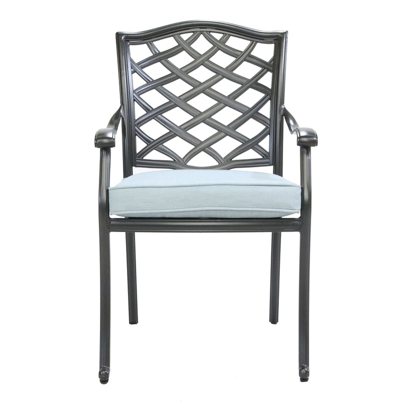 Dining Arm Chair (Set of 2)|Light Blue|Beige