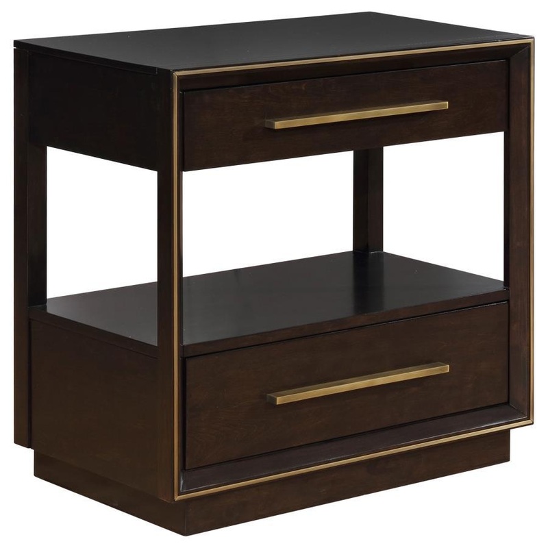 Durango – 2-Drawer Nightstand|Dark Brown|Light Brown