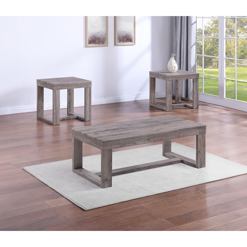 Knott – Table Set (Coffee & 2 End Tables) – Light Brown