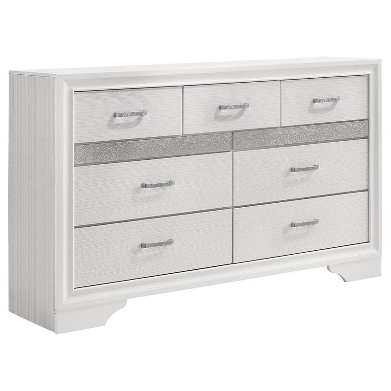Miranda – 7-Drawer Dresser|White|Black