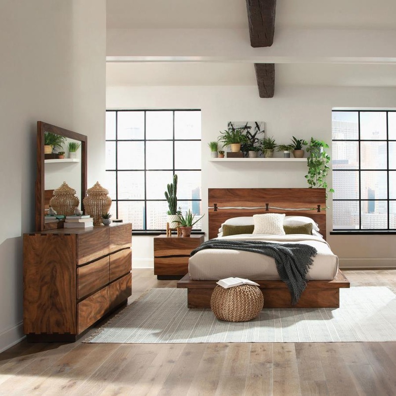 Winslow – Bedroom Set|Dark Brown|4 Pc. Bed, Dresser, Mirror, Nightstand|5 Pc. Bed, Dresser, Mirror, Chest, Nightstand|King|California King|Queen