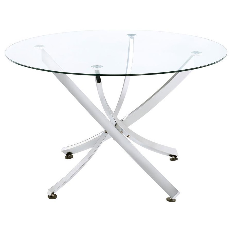 Beckham – Round Glass Top Dining Table