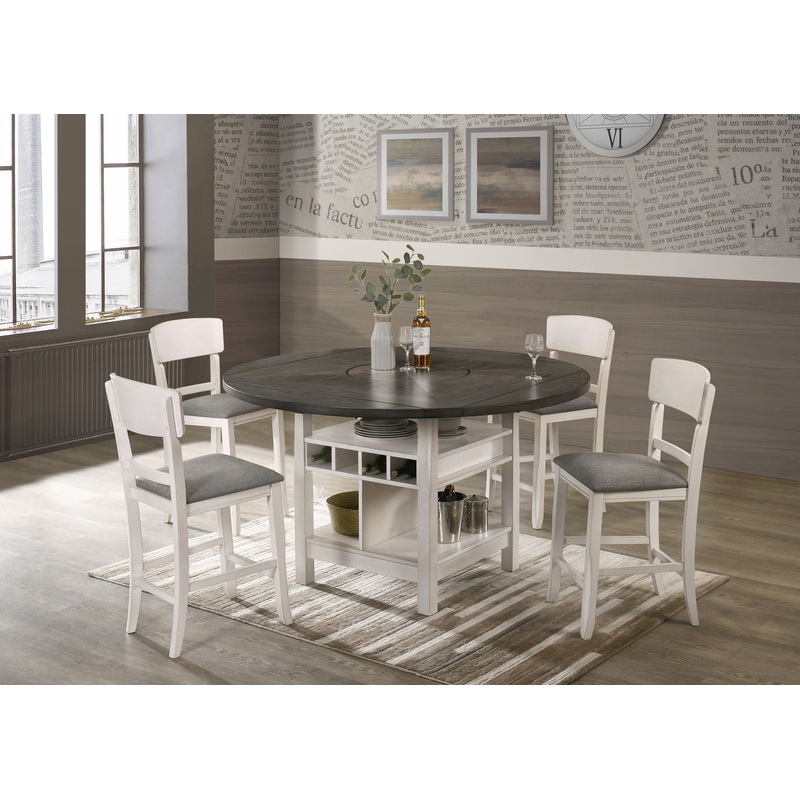 Conner – Dining Room Set|Gray|5 Pc. Table, 4 Chairs|7 Pc. Table, 6 Chairs