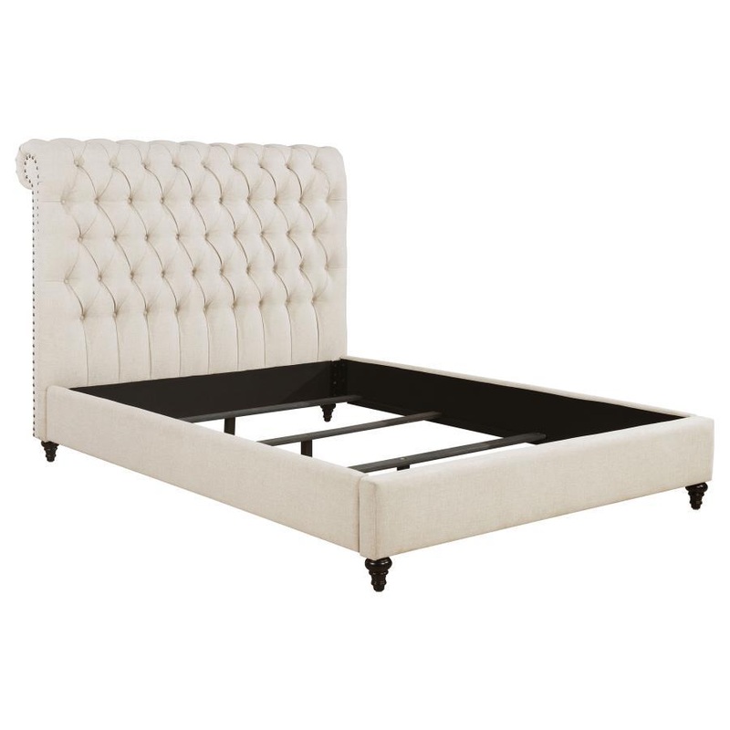Devon – Upholstered Panel Bed|Beige|Full|King|California King|Queen