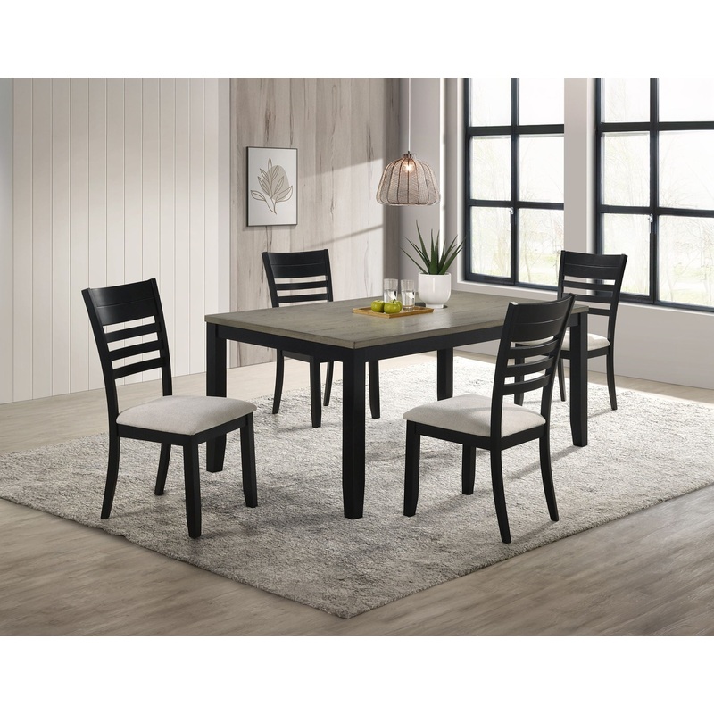 Folio – Dining Room Set|Light Brown|5 Pc. Table, 4 Chairs|6 Pc. Table, 4 Chairs, Bench