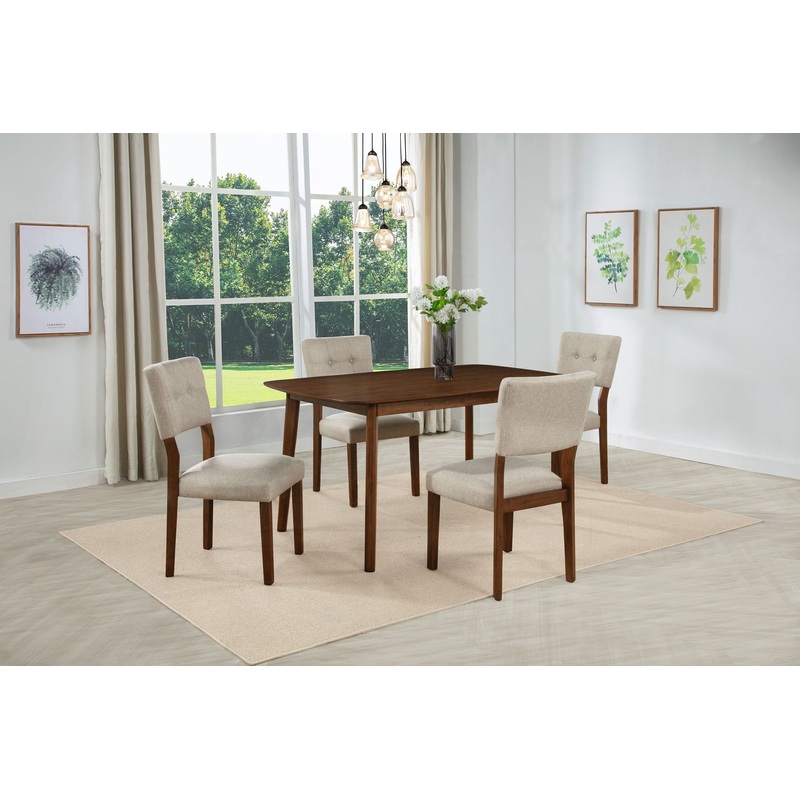Gregory – Dining Room Set|Dark Brown|6 Pc. Table, 4 Chairs, Bench|5 Pc. Table, 4 Chairs