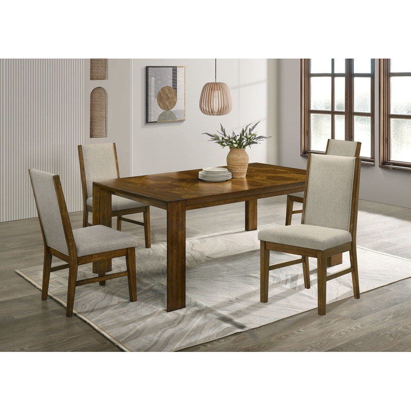 Hollister – Dining Room Set|Dark Brown|5 Pc. Table, 4 Chairs|6 Pc. Table, 4 Chairs, Bench