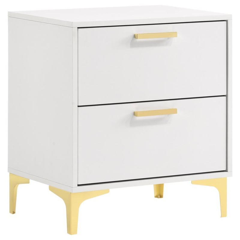 Kendall – 2-Drawer Nightstand|White|Black