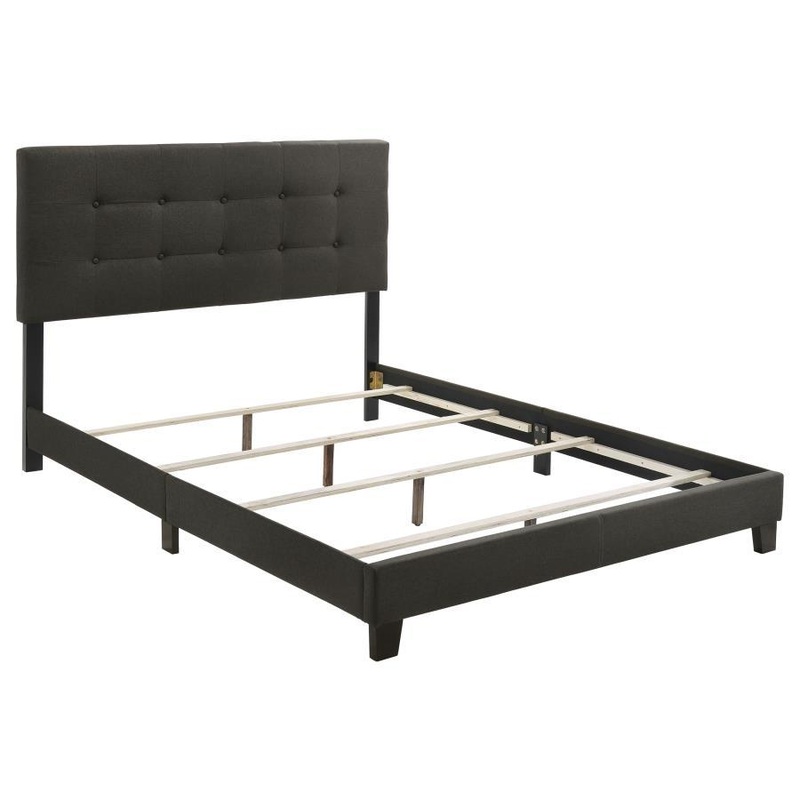 Mapes – Upholstered Panel Bed|Dark Gray|Full|King|Queen|Twin
