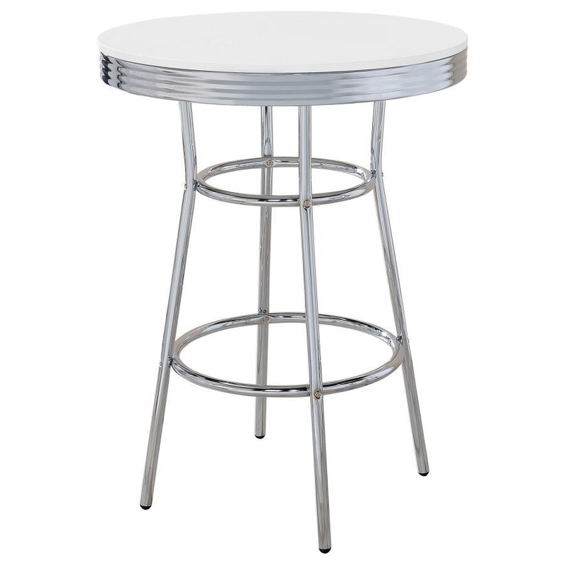 Retro – Round 30 1950’s Bistro Pub Height Bar Table