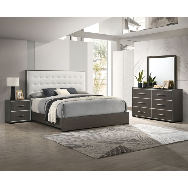 Sharpe – Bedroom Set|Dark Gray|5 Pc. Bed, Dresser, Mirror, Chest, Nightstand|4 Pc. Bed, Dresser, Mirror, Nightstand|Full|Twin|King|Queen