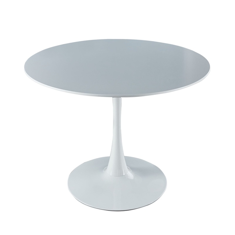 Tulip Table Mid-Century Dining Table With Round MDF Table Top, Pedestal Dining Table, End Table Leisure Coffee Table