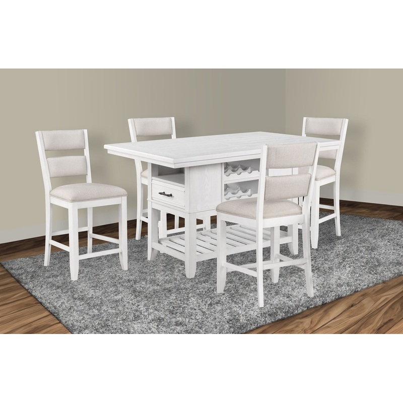 Wendy – Dining Room Set|White|6 Pc. Table, 4 Chairs, Bench|5 Pc. Table, 4 Chairs