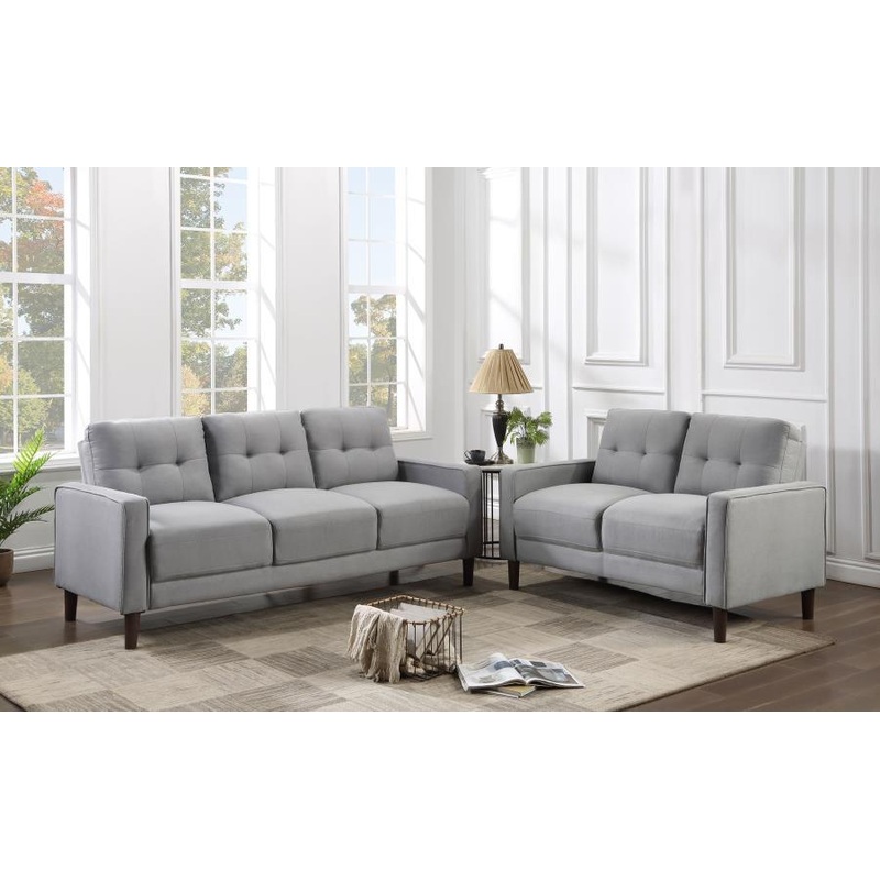 Bowen – Upholstered Track Arm Tufted Sofa Set