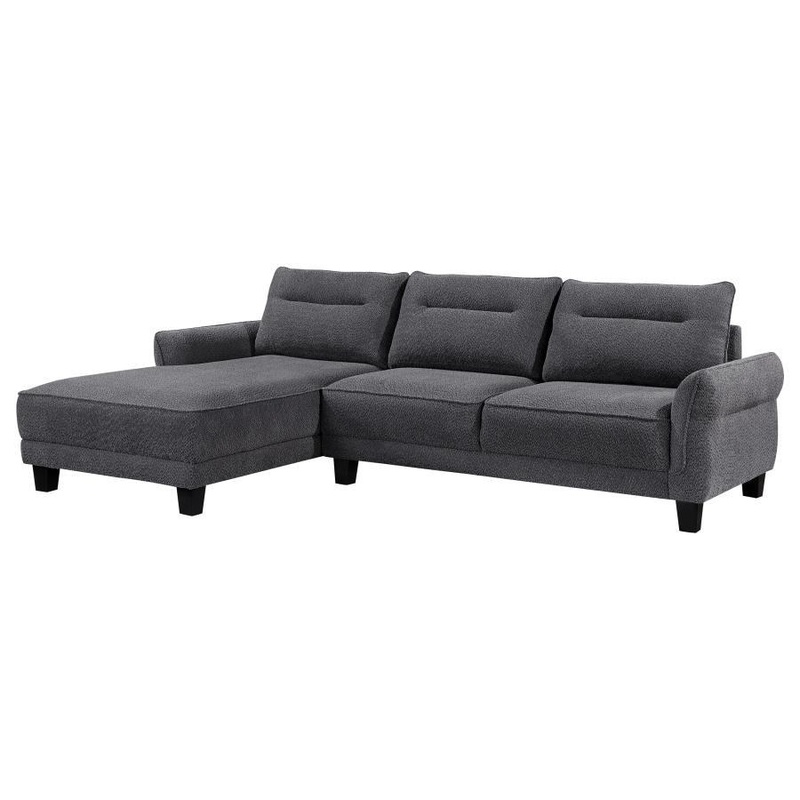 Caspian – Upholstered Curved Arm Chaise Sectional Sofa