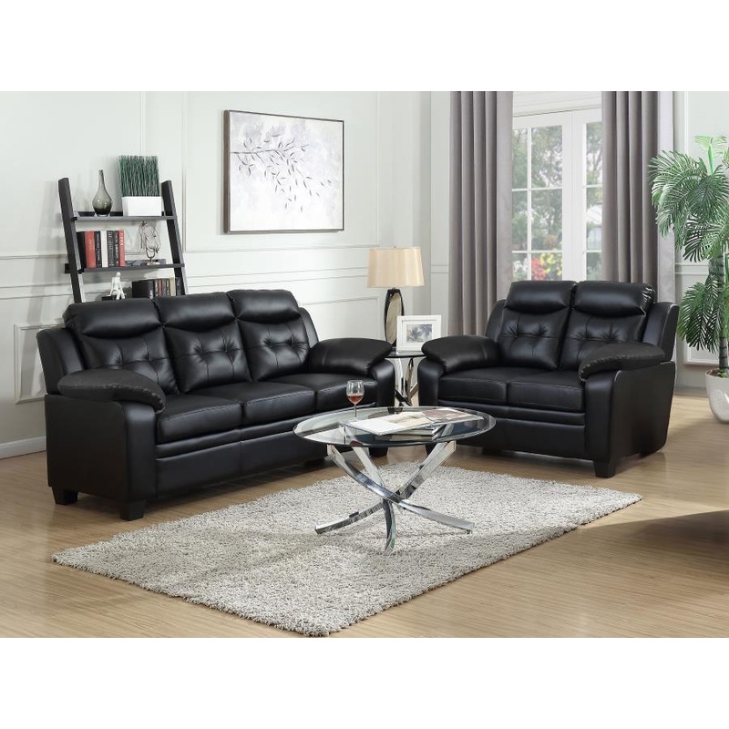 Finley – Upholstered Padded Arm Tufted Sofa Set