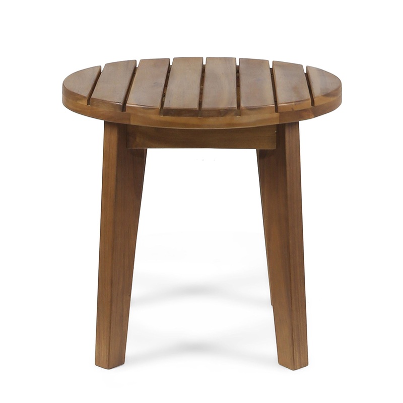 Outdoor Acacia Wood Side Table With Weather Resistance