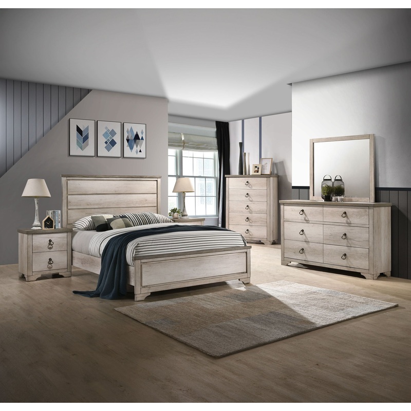 Patterson – Bedroom Set|Beige|4 Pc. Bed, Dresser, Mirror, Nightstand|5 Pc. Bed, Dresser, Mirror, Chest, Nightstand|3 Pc. Bed, Dresser, Mirror|Full|King|Queen