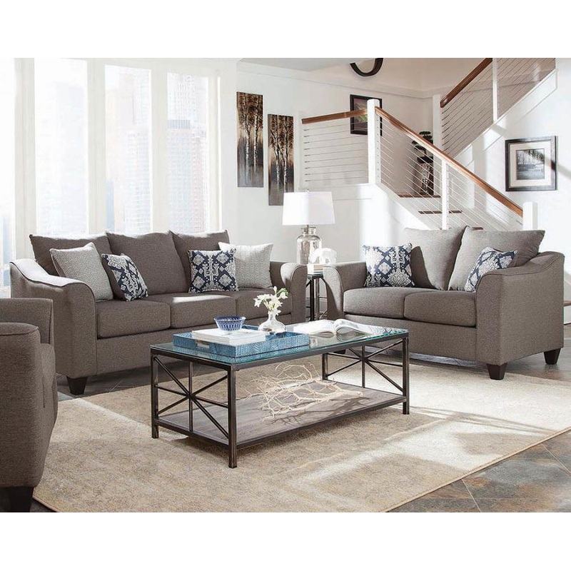 Salizar – Upholstered Flared Arm Sofa Set