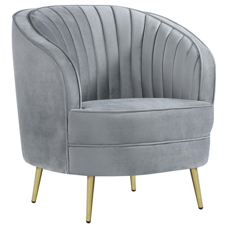 Sophia – Upholstered Channel Tufted Barrel Accent Chair