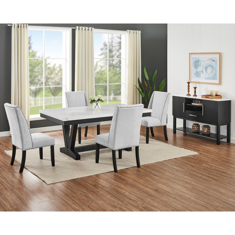 Vance – Dining Room Set – Charcoal / Gray