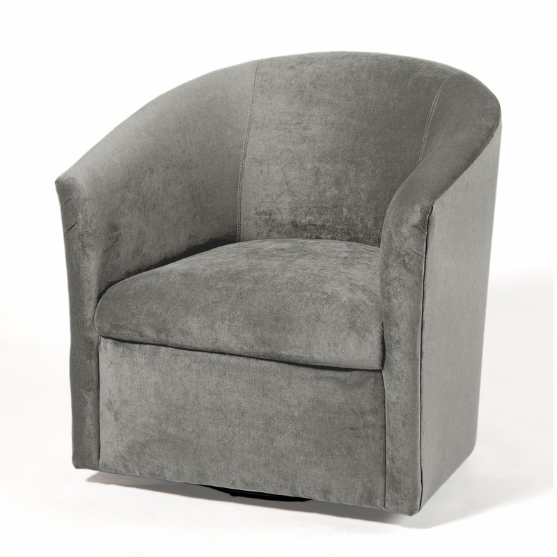 Eden – Swivel Chair With Microfiber Upholstery And Hardwood Frame