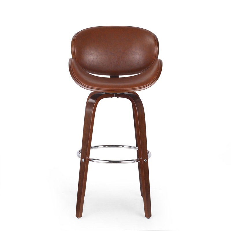 Lumos – Mid Century Modern Upholstered Swivel Barstool