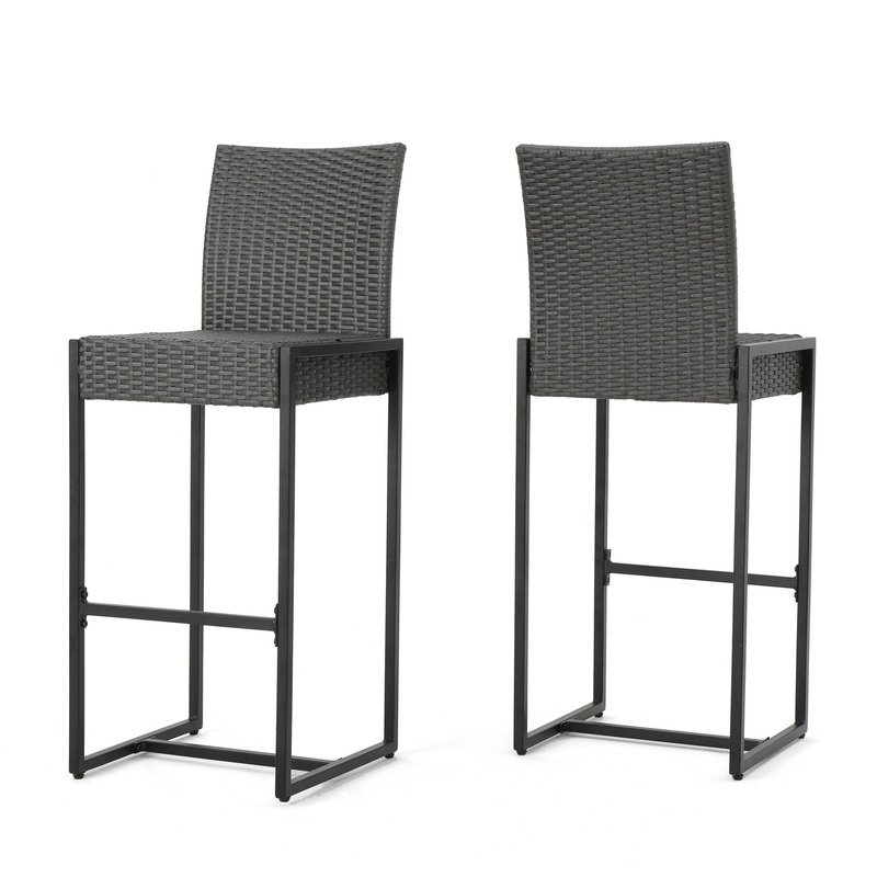 Outdoor Barstool With Hand Crafted Details (Set of 2)