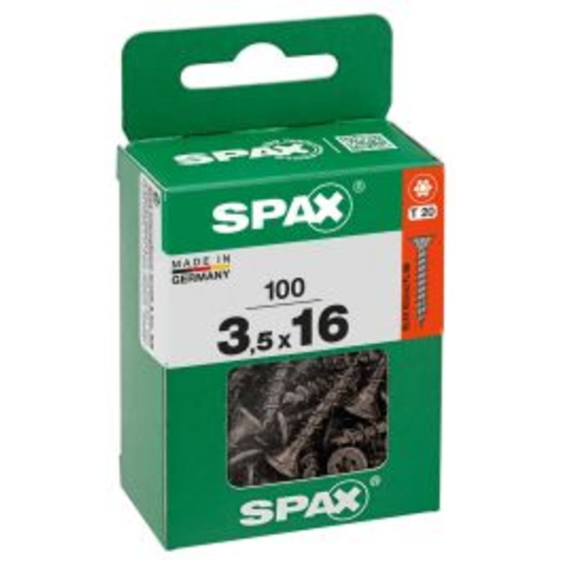 SPAX TSP T-STAR PLUS BLACK 3.5X16 M 100 P