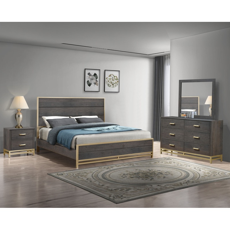 Trevor – Bedroom Set|Dark Brown|4 Pc. Bed, Dresser, Mirror, Nightstand|5 Pc. Bed, Dresser, Mirror, Chest, Nightstand|King