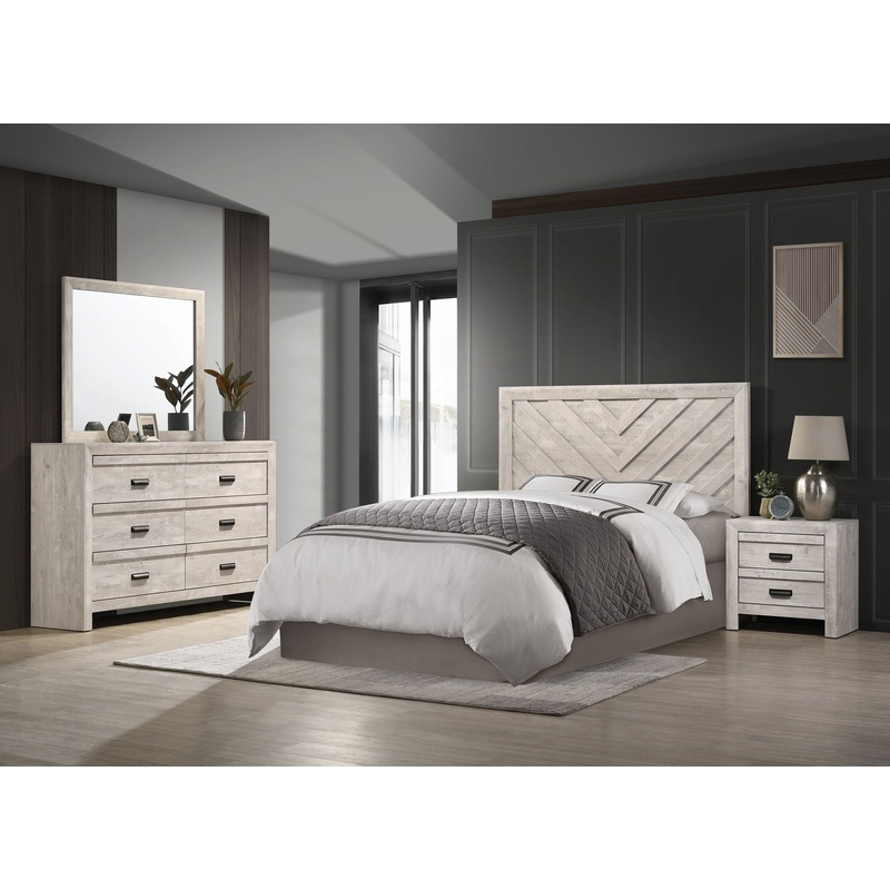 Valor – Bedroom Set|Beige|Dark Gray|Light Brown|4 Pc. Bed, Dresser, Mirror, Nightstand|5 Pc. Bed, Dresser, Mirror, Chest, Nightstand|Full|King|Queen|Twin