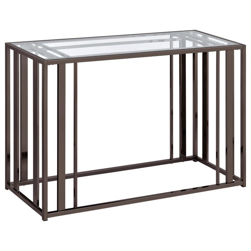 Adri – Glass Top Entryway Sofa Console Table