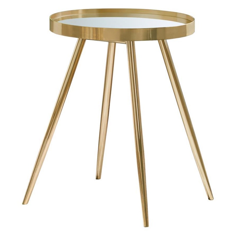 Kaelyn – Round Mirror Top End Table