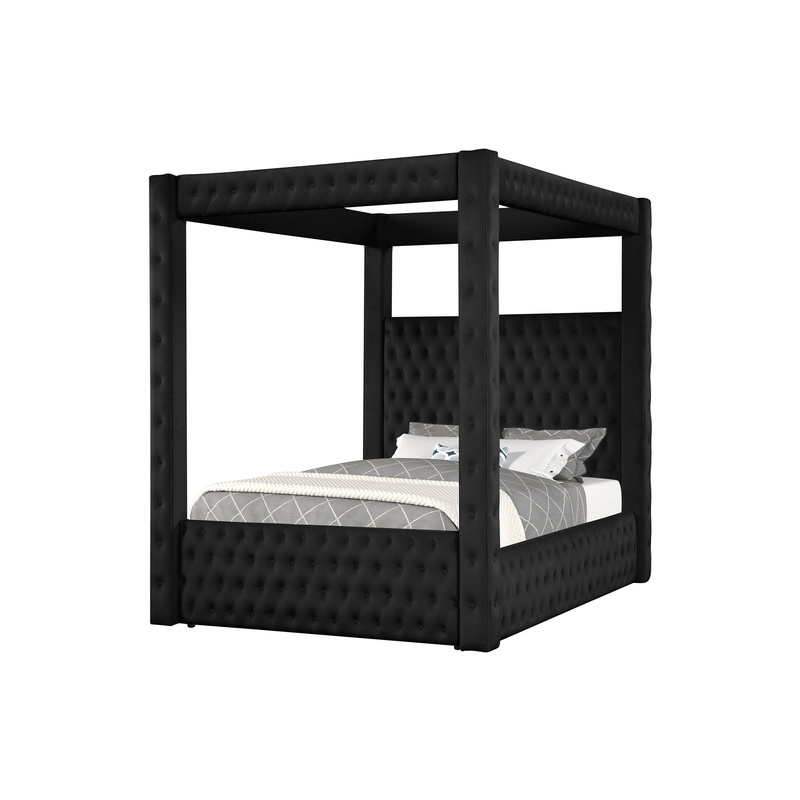 Annabelle – Canopy Bed|Black|Gray|White|King|Queen
