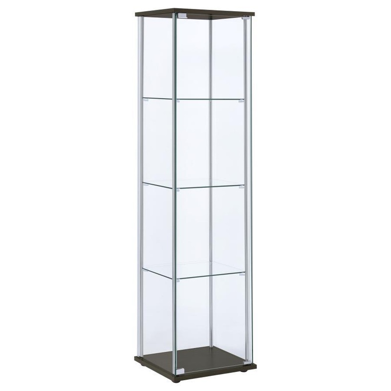Bellatrix – 4-Shelf Clear Glass Curio Cabinet