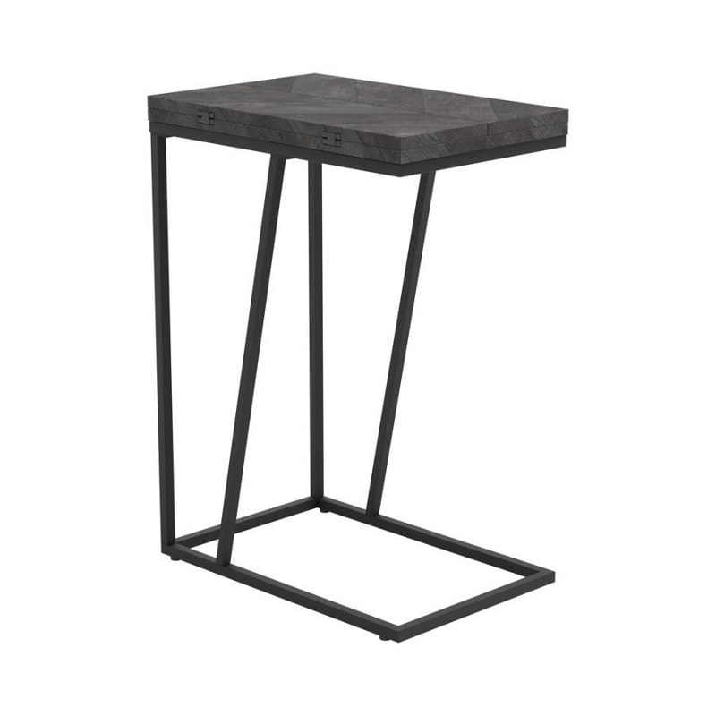 Carly – Expandable Engineered Wood C-Shaped Side Table