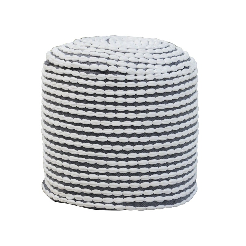 River – Handcrafted Cylindrical Pouf Water Resistant Fabric