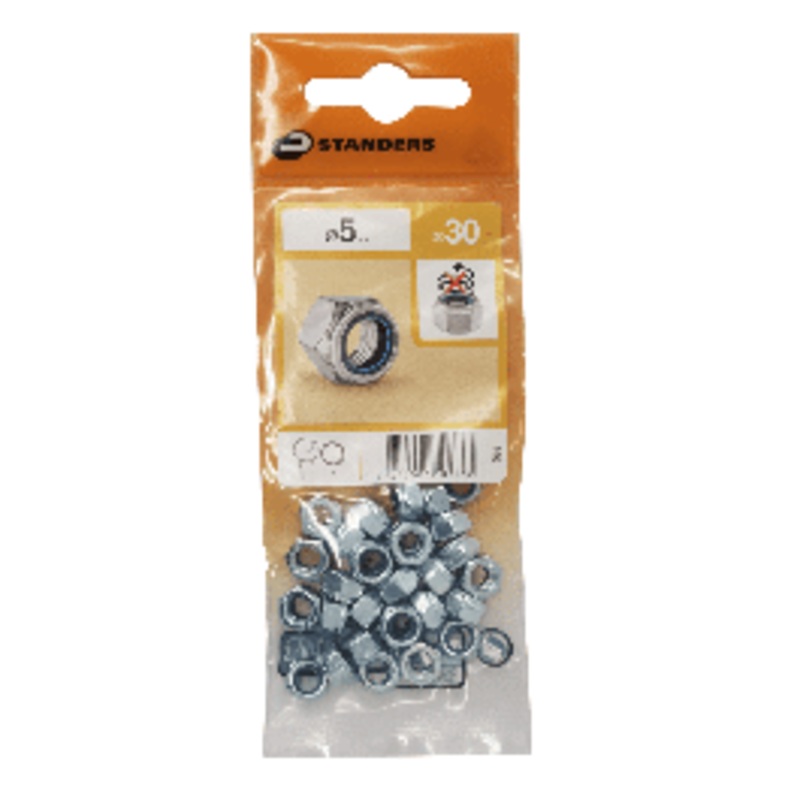 5 MM STEEL SELF-LOCKING NUT. 30 P