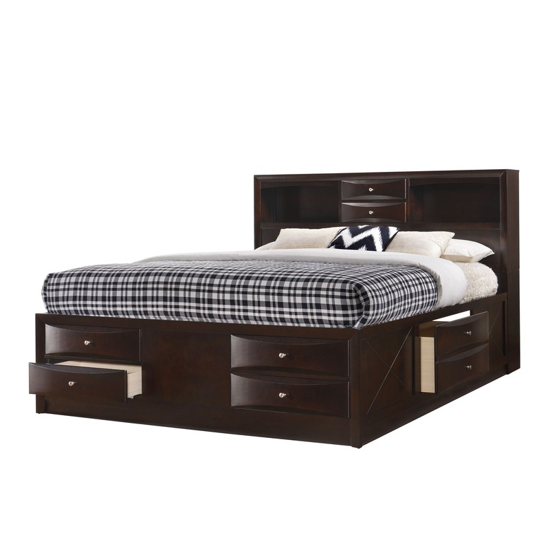 Emily – Bed|Dark Brown|Gray|Black|King|Queen